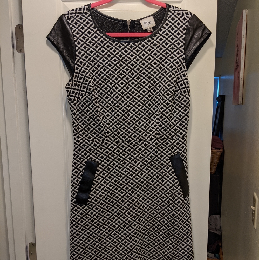 Beige by Eci Dress, Black and White Design